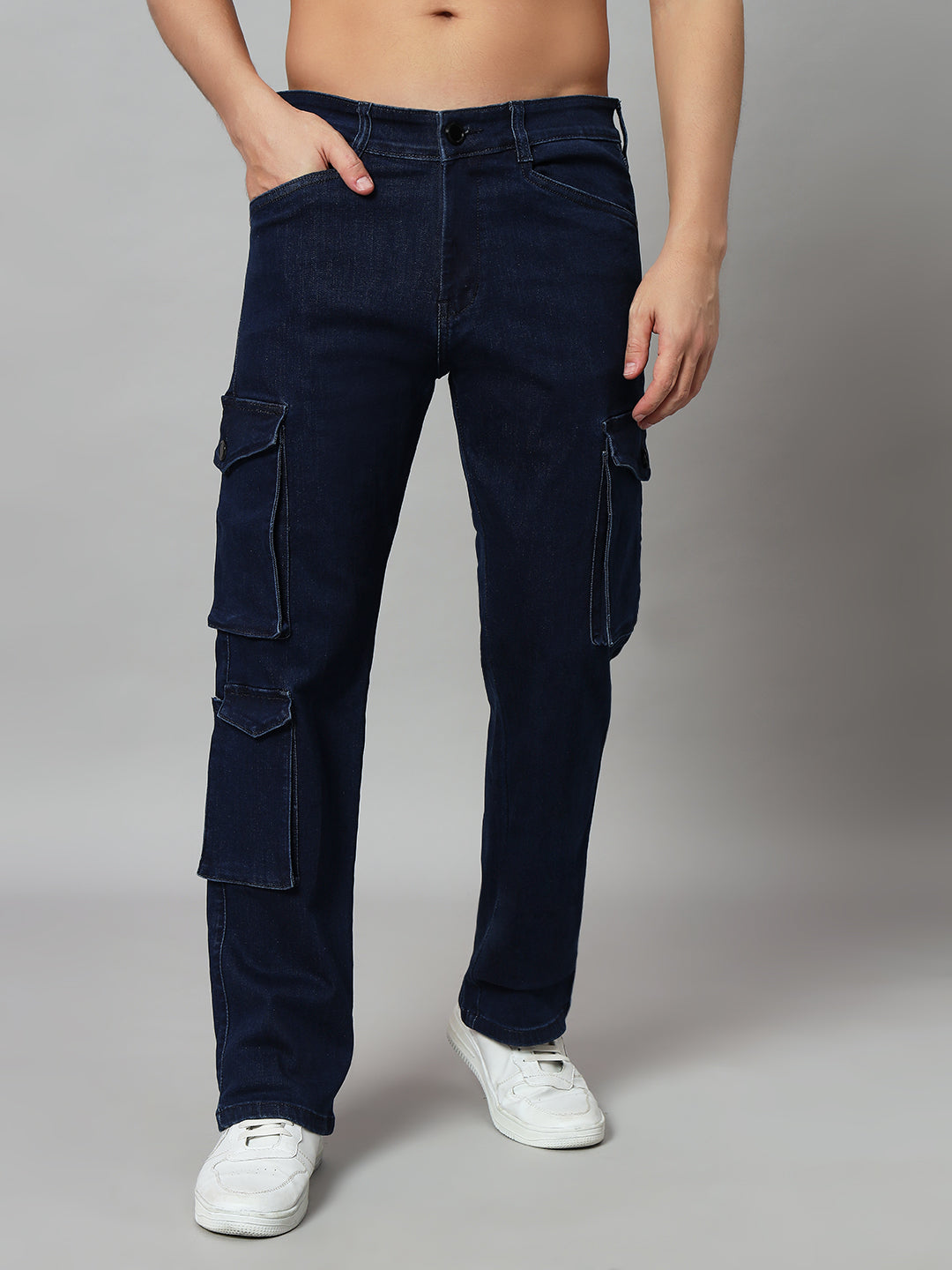 ROBUST RELAXED DENIM CARGO (NAVY)