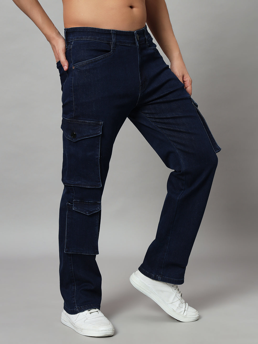 ROBUST RELAXED DENIM CARGO (NAVY)