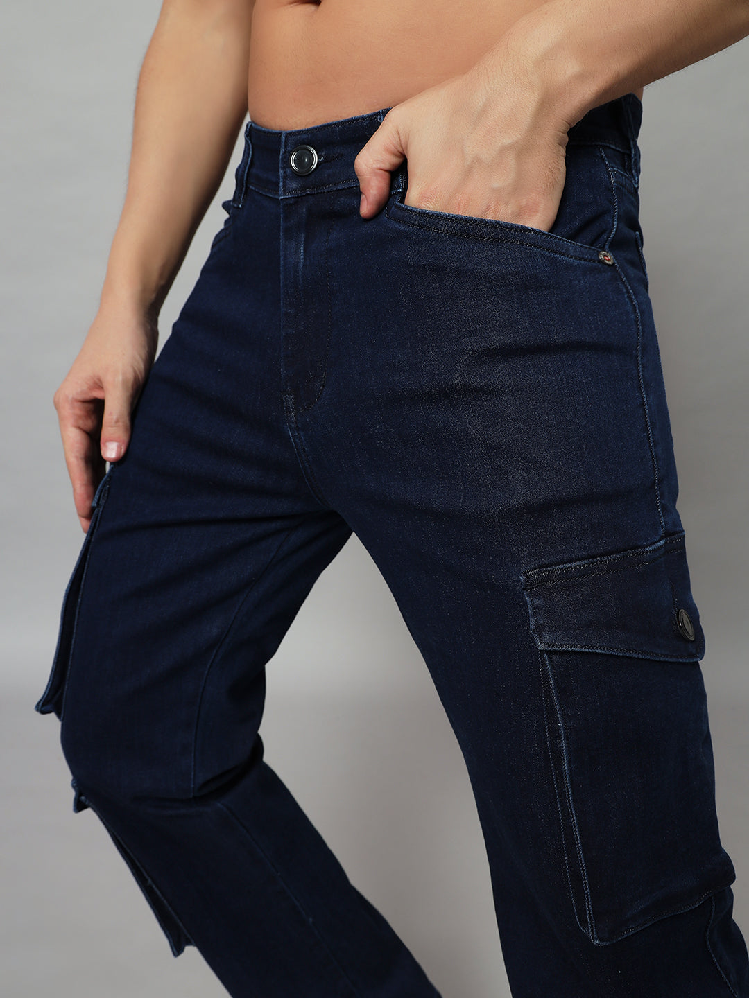 ROBUST RELAXED DENIM CARGO (NAVY)