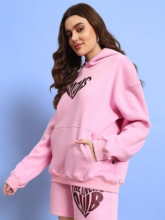 Lovers Club Fleece Hoodie (Pink)