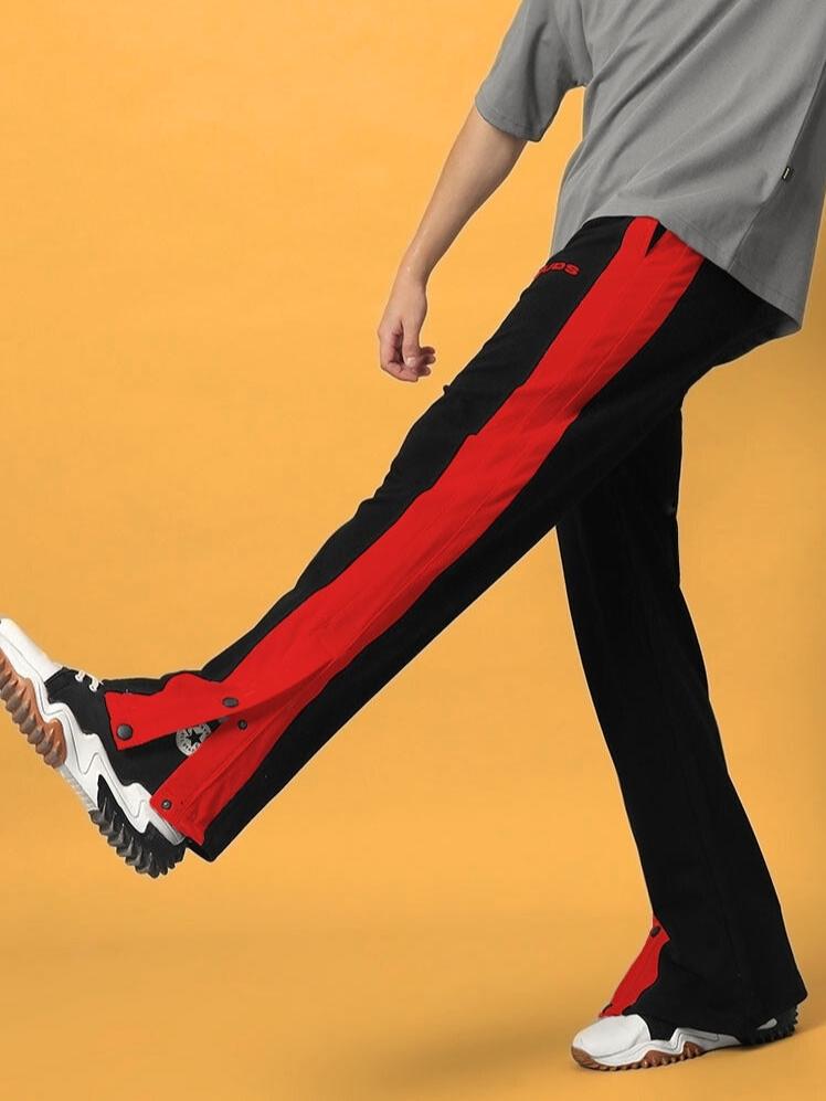 FLURRY CONTRAST JOGGERS (BLACK-RED)