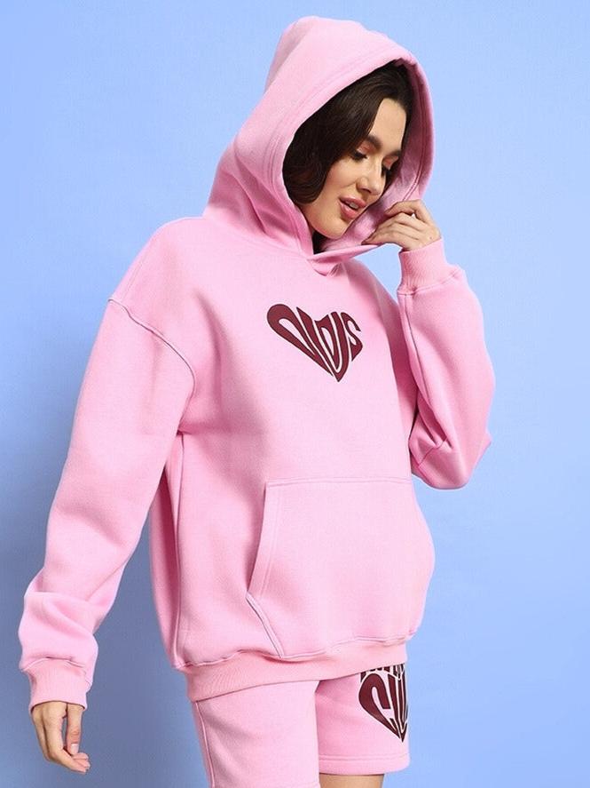 Lovers Club Fleece Hoodie (Pink)