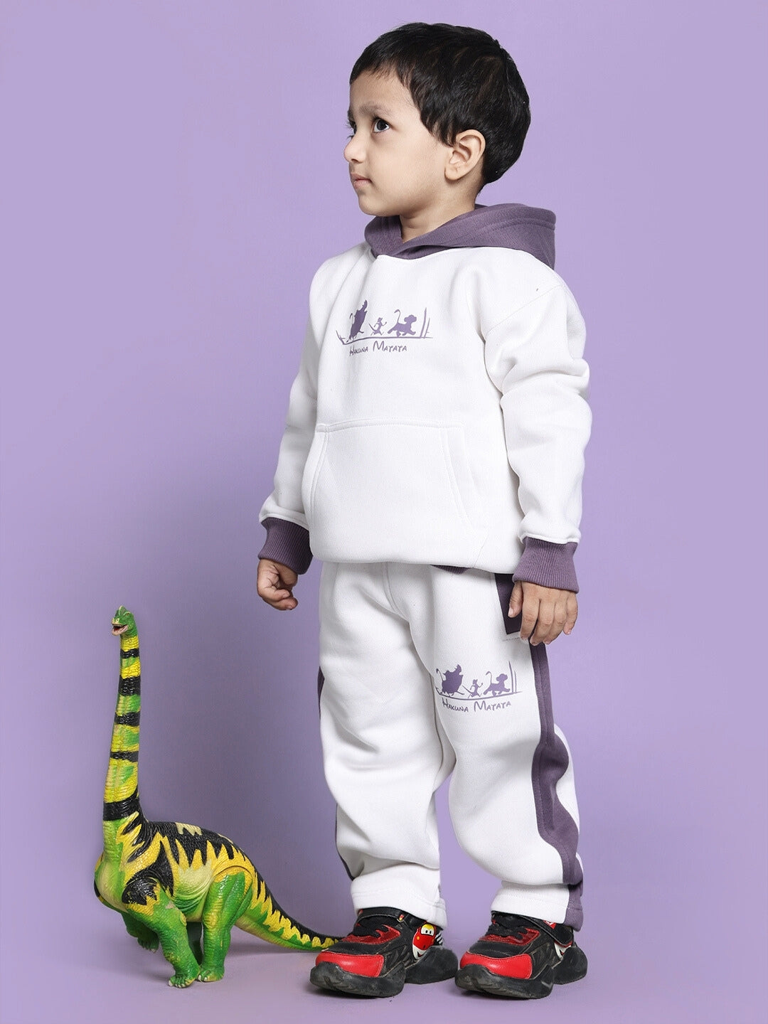 HAKUNA MATATA CO-ORD FOR BOYS & GIRLS (WHITE-VIOLET)