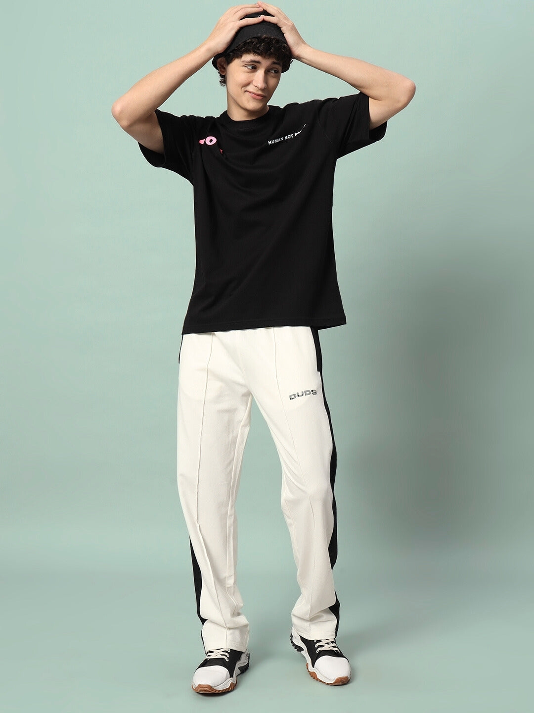 BREEZER SIDE CONTRAST JOGGERS (OFF-WHITE BLACK)