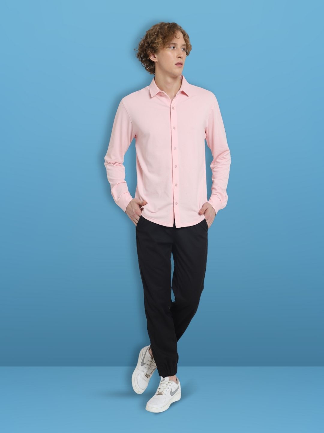 Blush Pink Sporty Pique Shirt - Wearduds