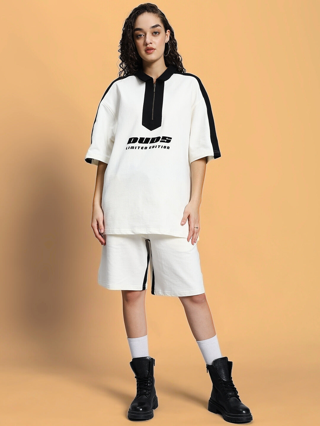 WOMEN'S SPLINTER SUMMER CO-ORD SET (OFF WHITE)