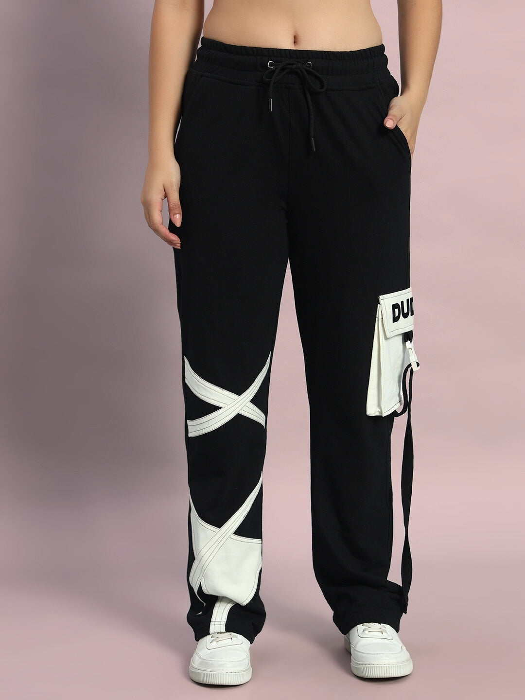 WOMEN'S DAVID OVERSIZED CO-ORD SET (OFF WHITE-BLACK)