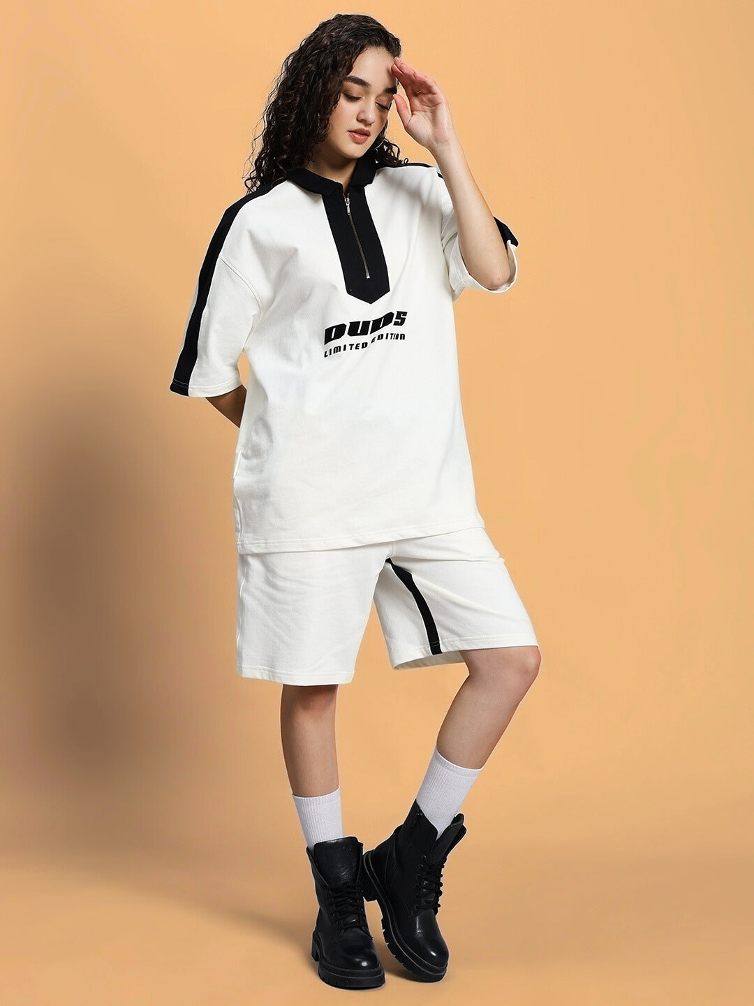 WOMEN'S SPLINTER SUMMER CO-ORD SET (OFF WHITE)