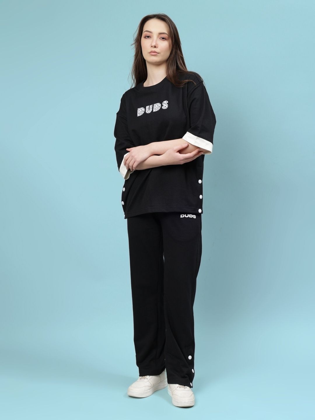 WOMEN'S WESENT RELAXED-FIT CO-ORD SET (BLACK)