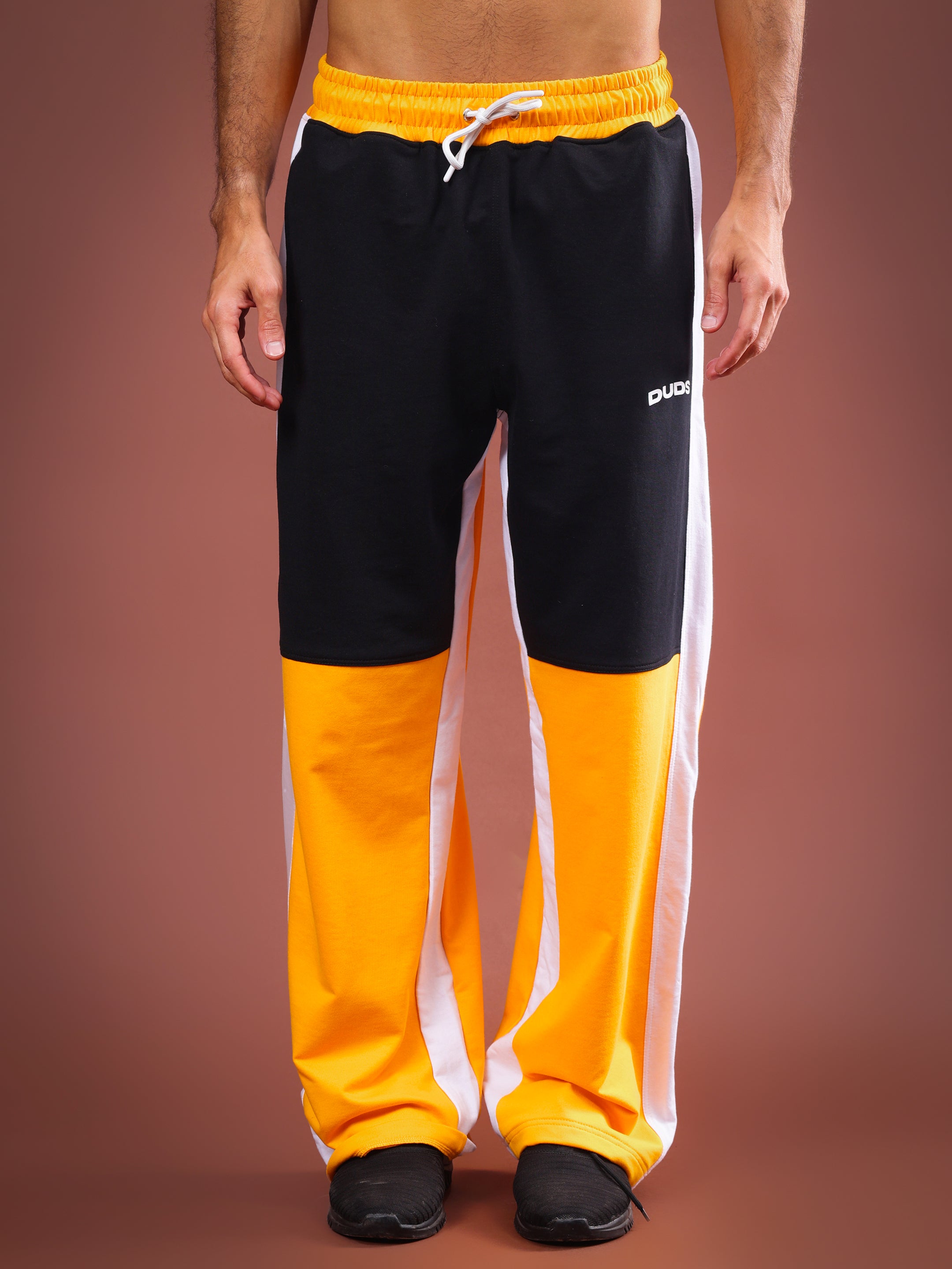 MERAKI BAGGY JOGGERS (YELLOW-BLACK)