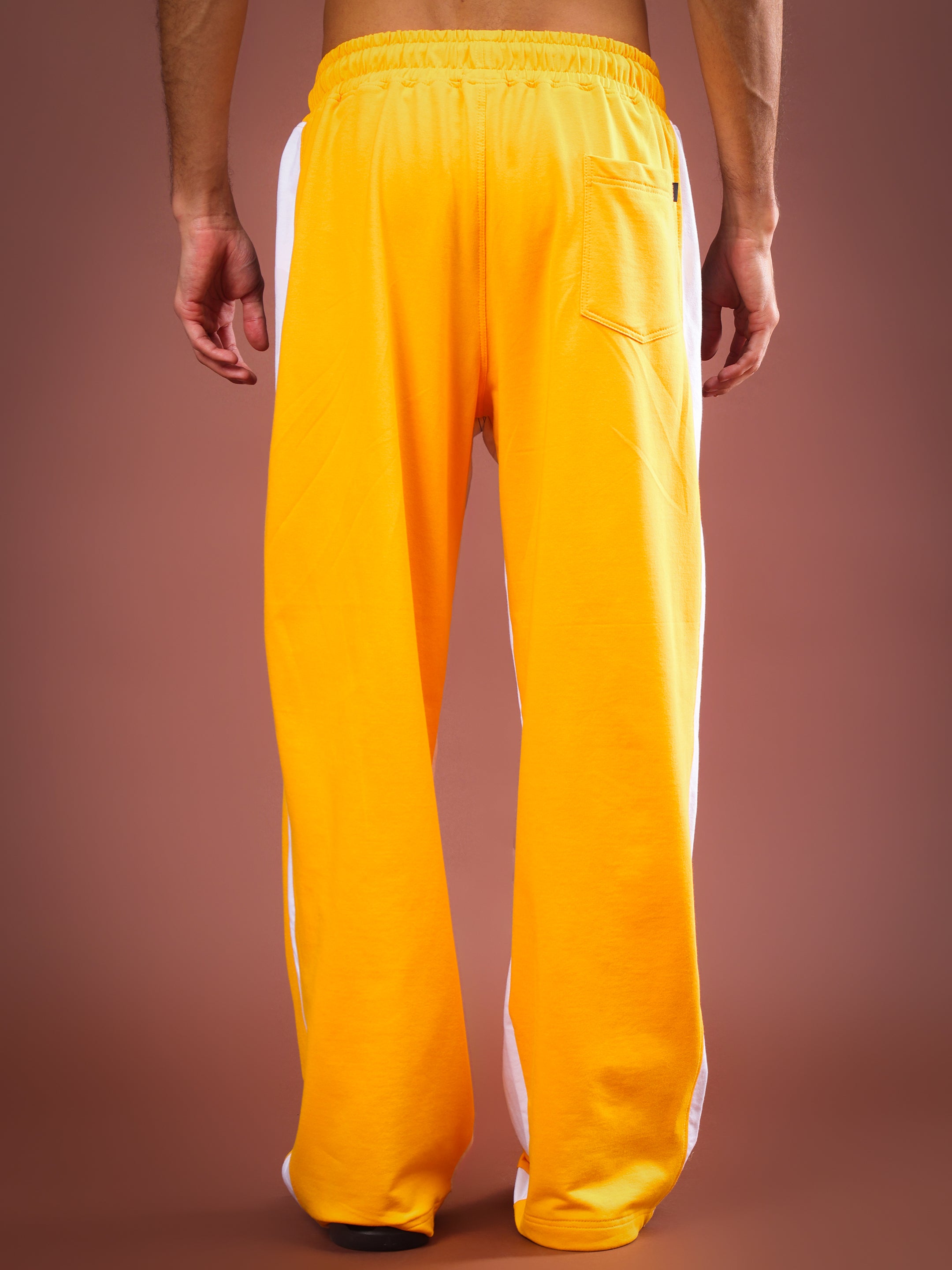 MERAKI BAGGY JOGGERS (YELLOW-BLACK)