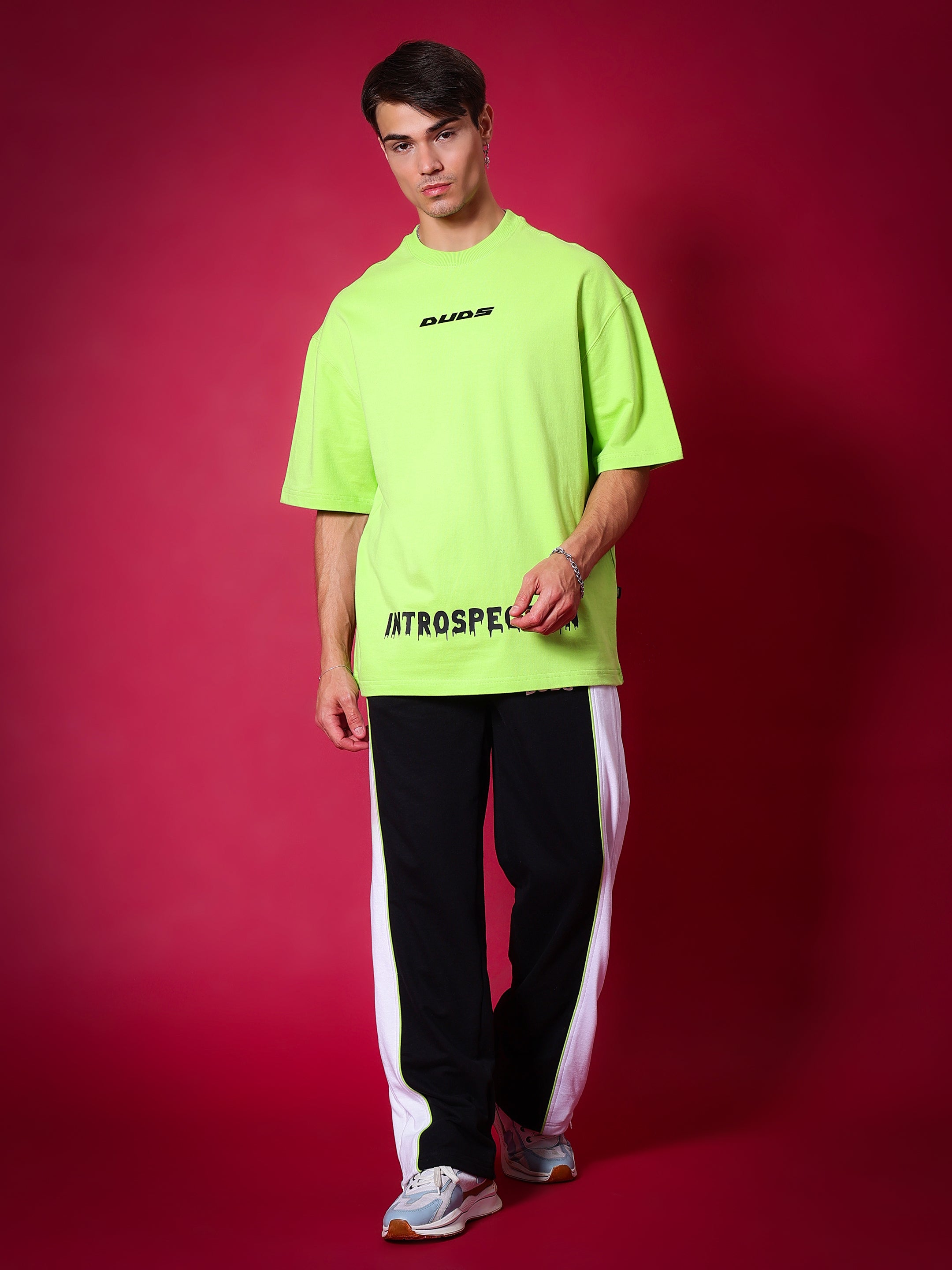 Introspection Over-Sized T-Shirt (Neon Green)