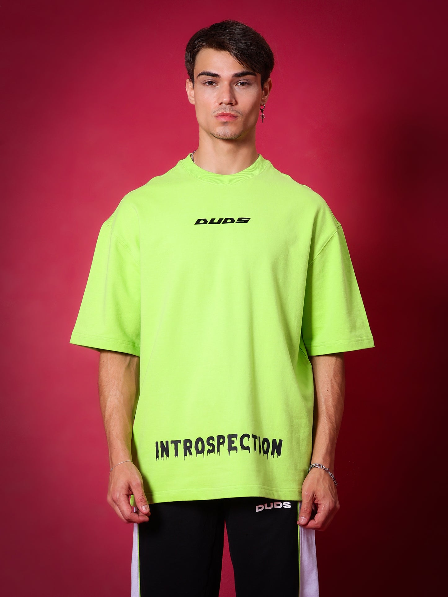 Introspection Over-Sized T-Shirt (Neon Green)