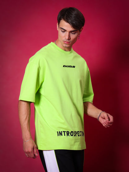 Introspection Over-Sized T-Shirt (Neon Green)