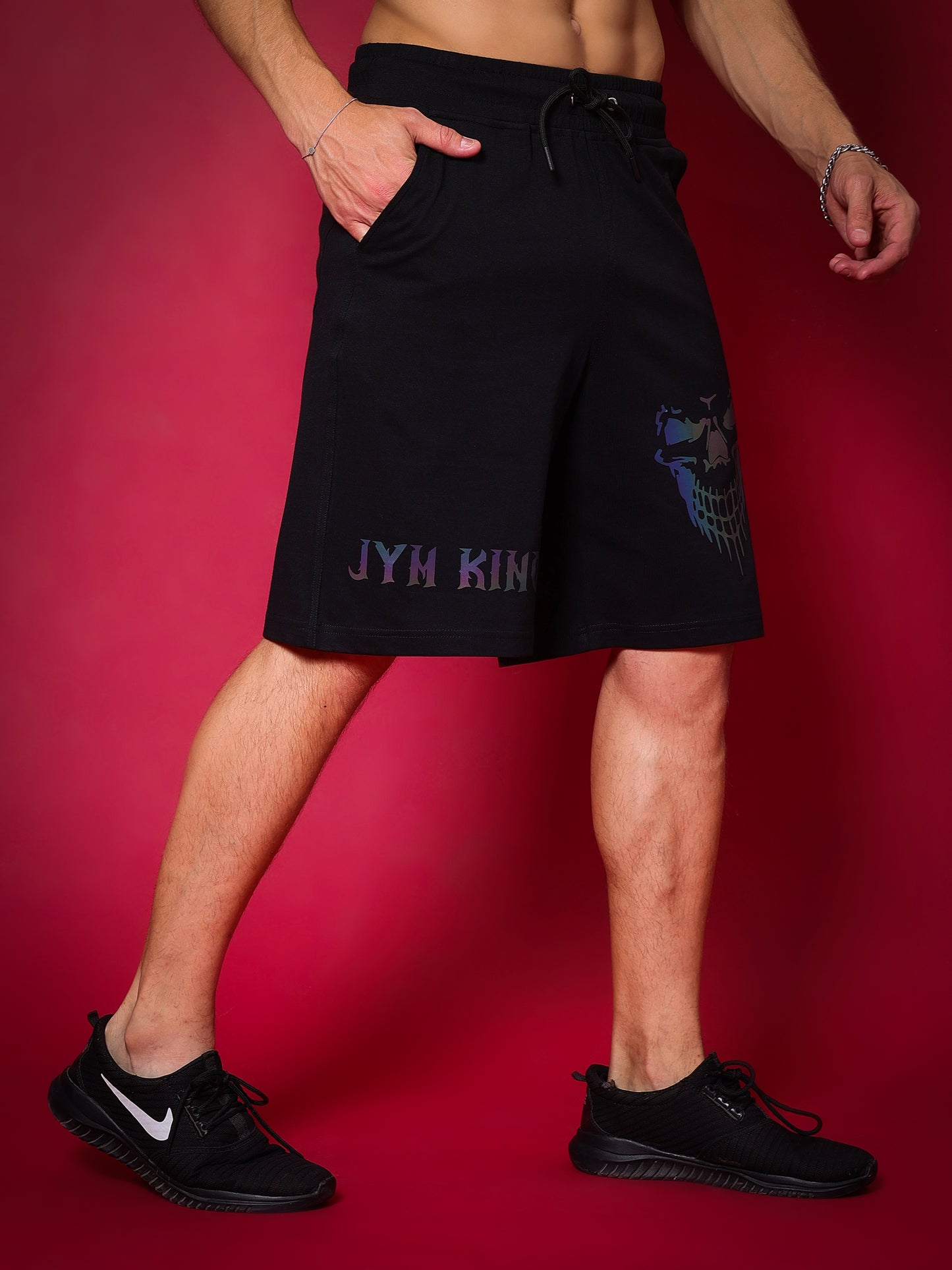 Reflector Jym King Regular Fit Shorts (Black)