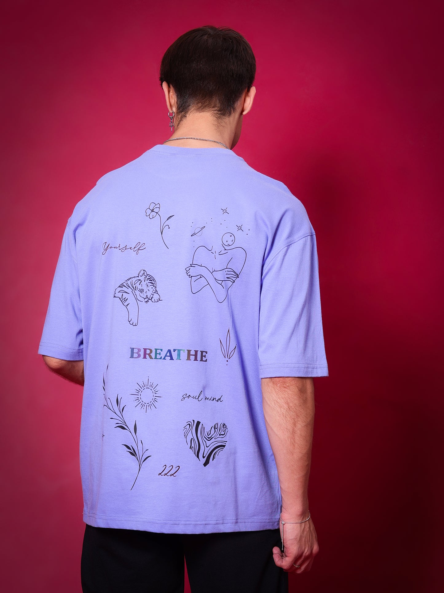 Breathe Over-Sized T-Shirt (Periwinkle)