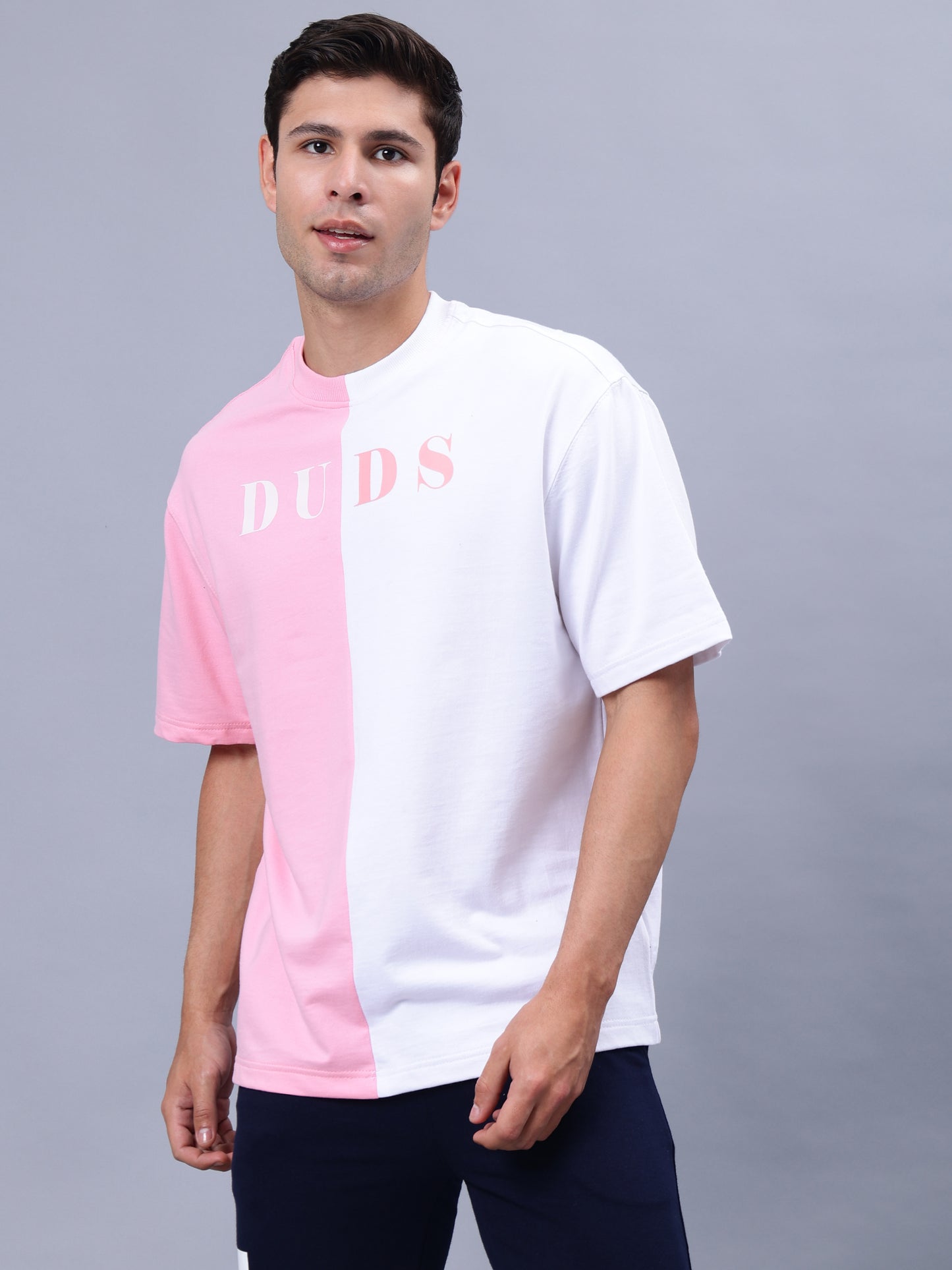 G.O.A.T Oversized T-Shirt (Pink-White)