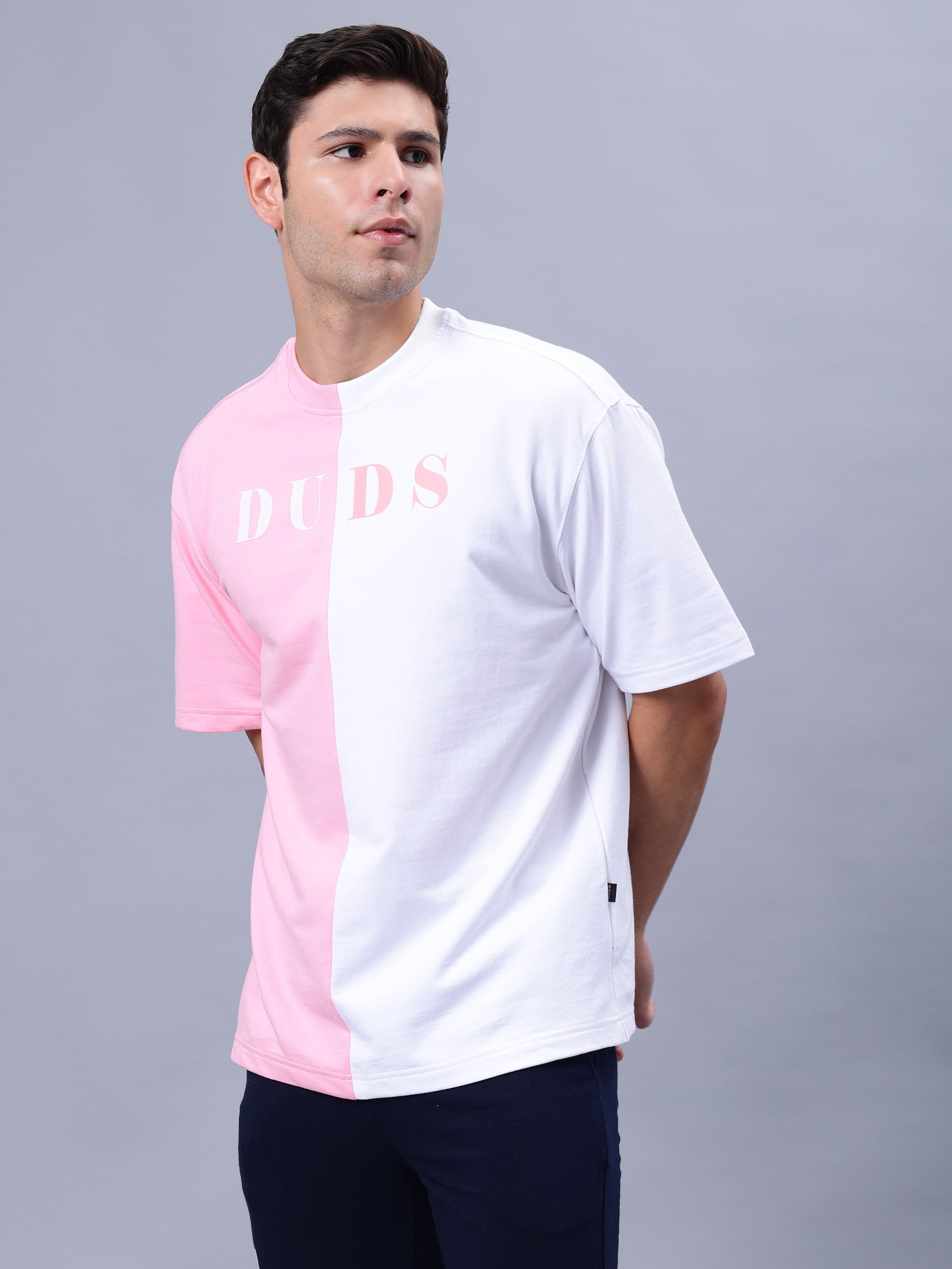 G.O.A.T Oversized T-Shirt (Pink-White)