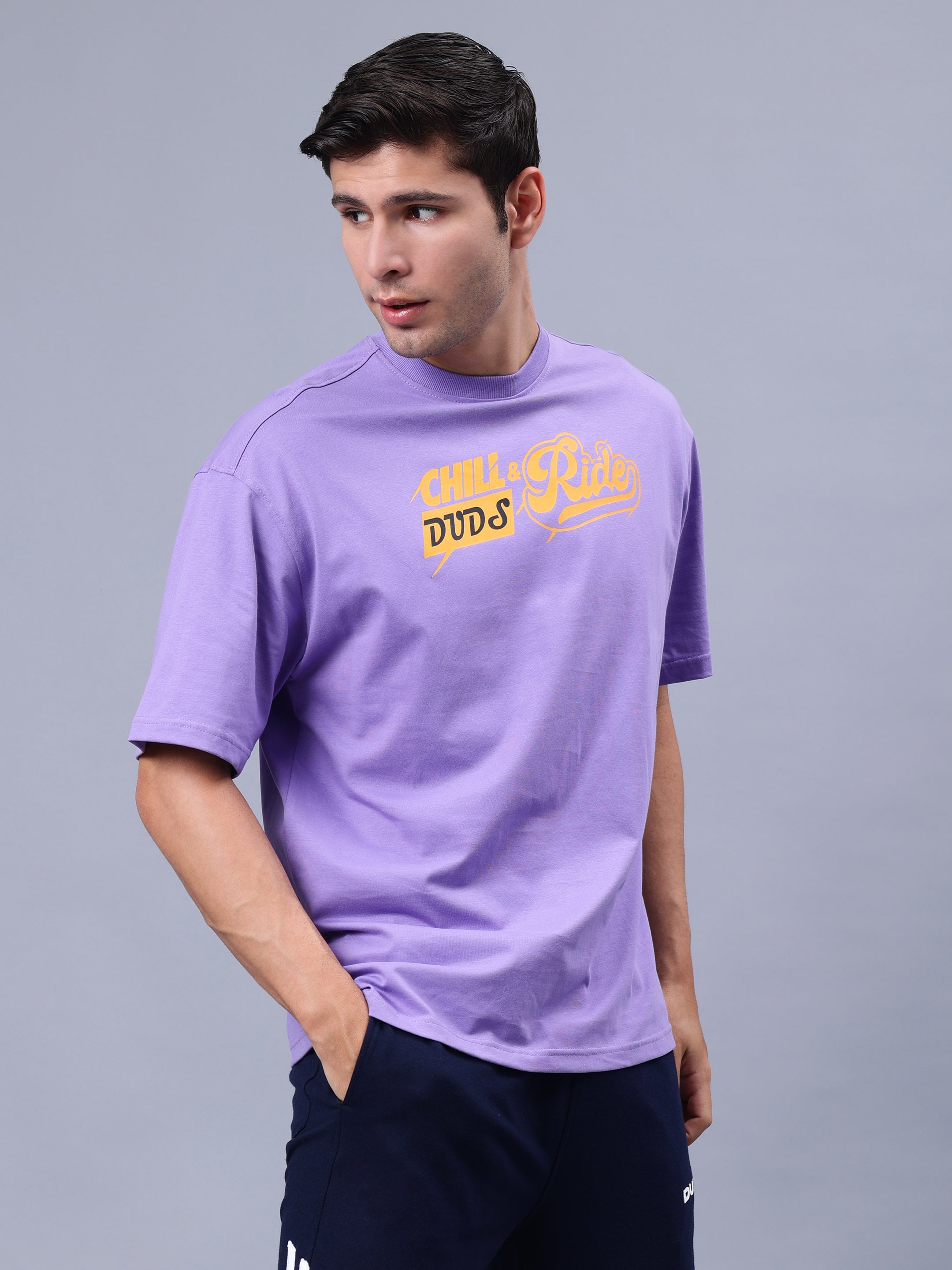 Duds Chill & Ride Over-Sized T-Shirt (Lavender)