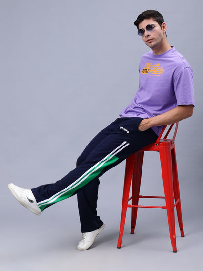 HOOFER CONTRAST JOGGERS (NAVY BLUE-GREEN)