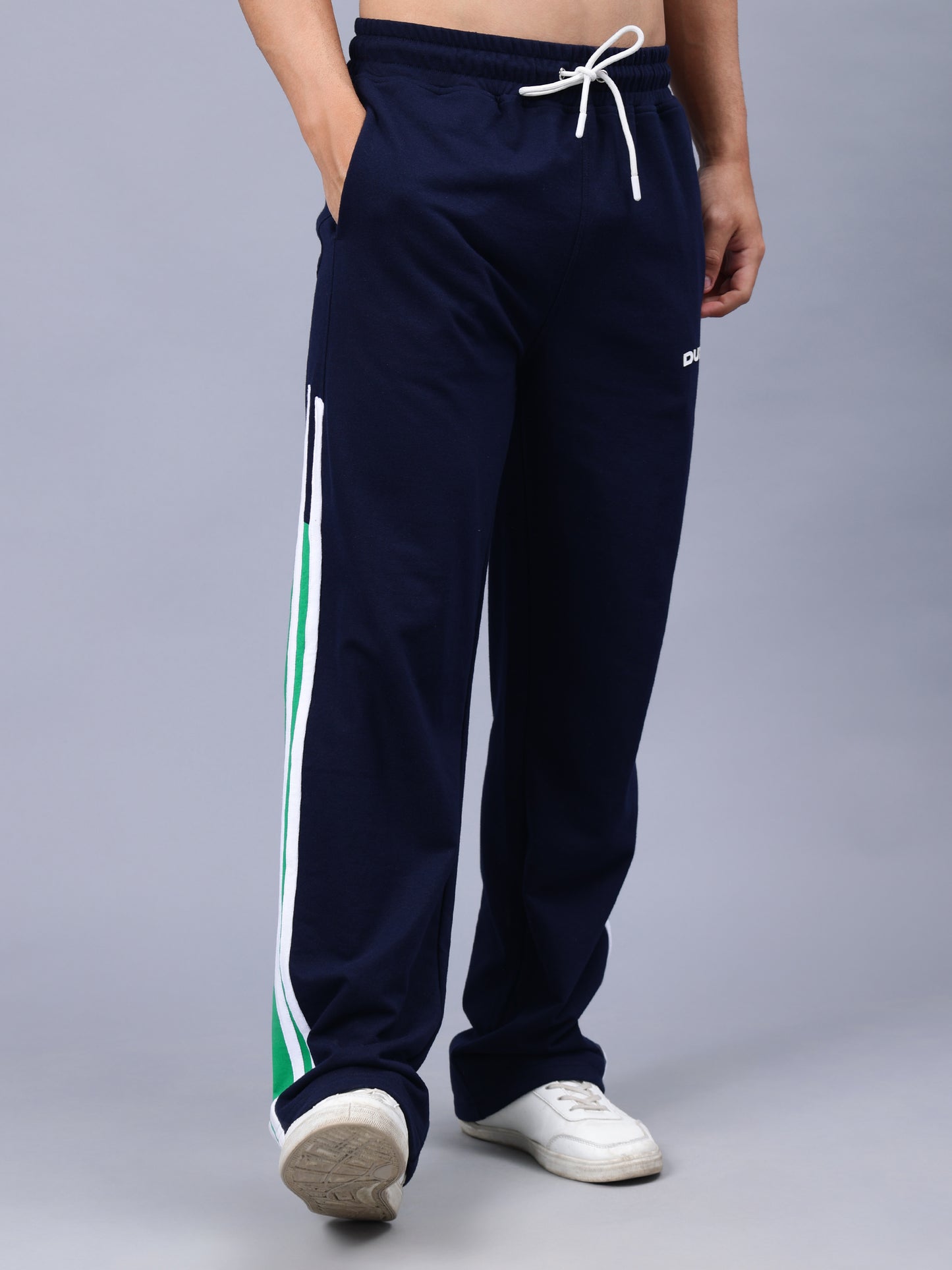 HOOFER CONTRAST JOGGERS (NAVY BLUE-GREEN)