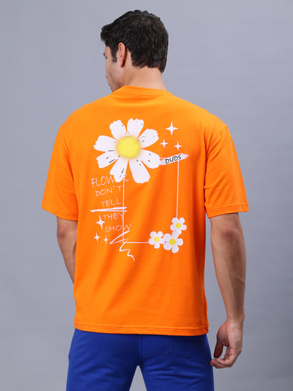 Bloom Quote Over-Sized T-Shirt (Orange)