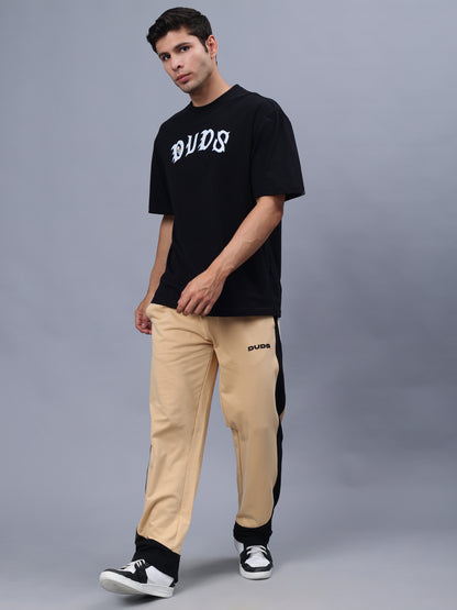 HURTLE BAGGY JOGGERS (BEIGE-BLACK)