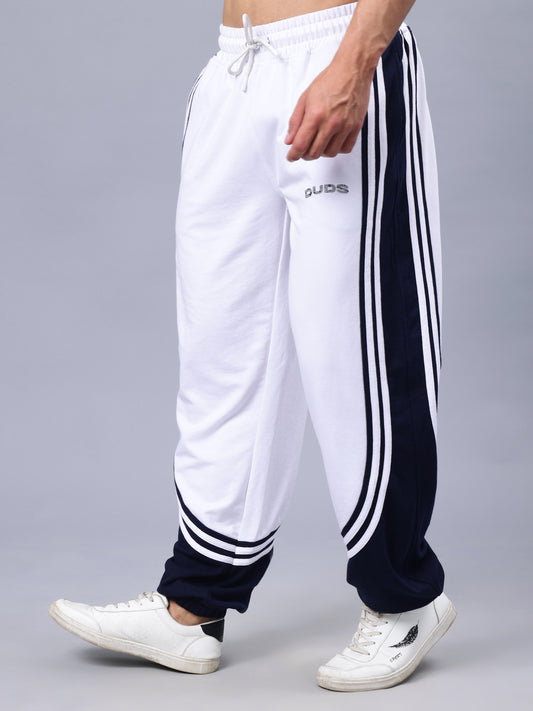 frenzy curve contrast joggers white