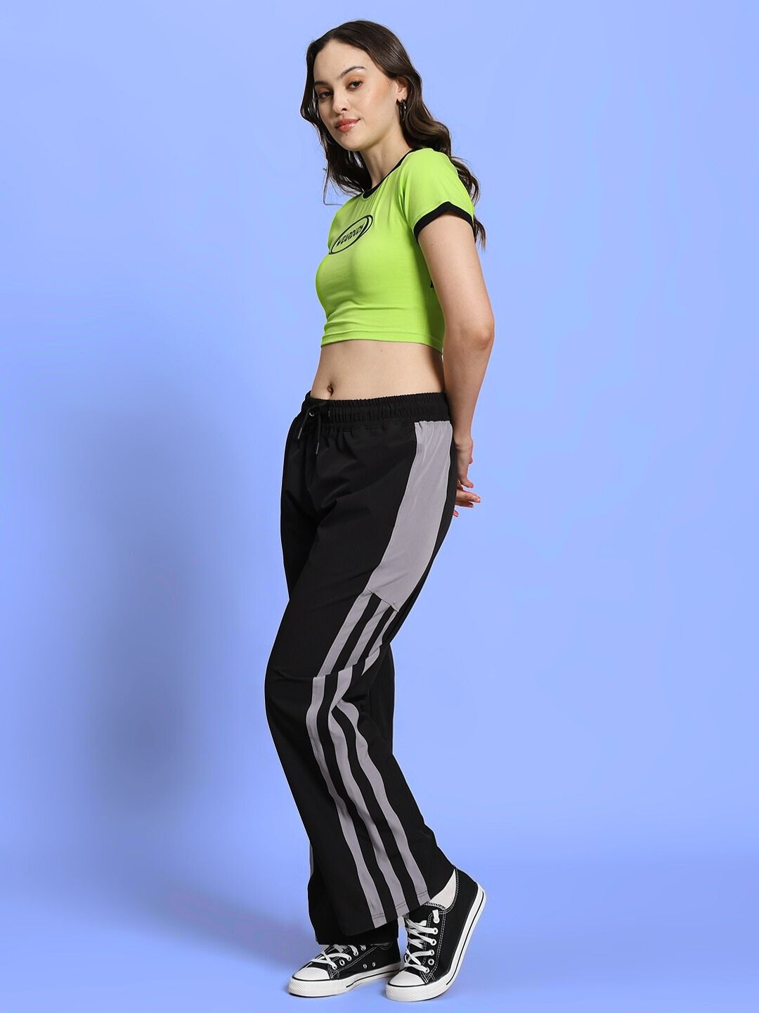 WOMEN'S EVA CO-ORD SET (NEON GREEN-BLACK)