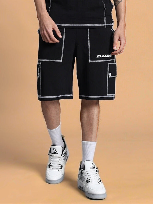 DYNAMIC REGULAR FIT SHORTS (BLACK)