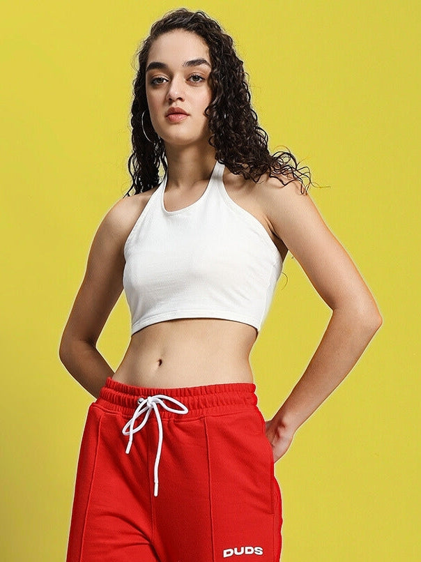 WOMEN'S ANISSA CO-ORD SET (RED-OFF WHITE)