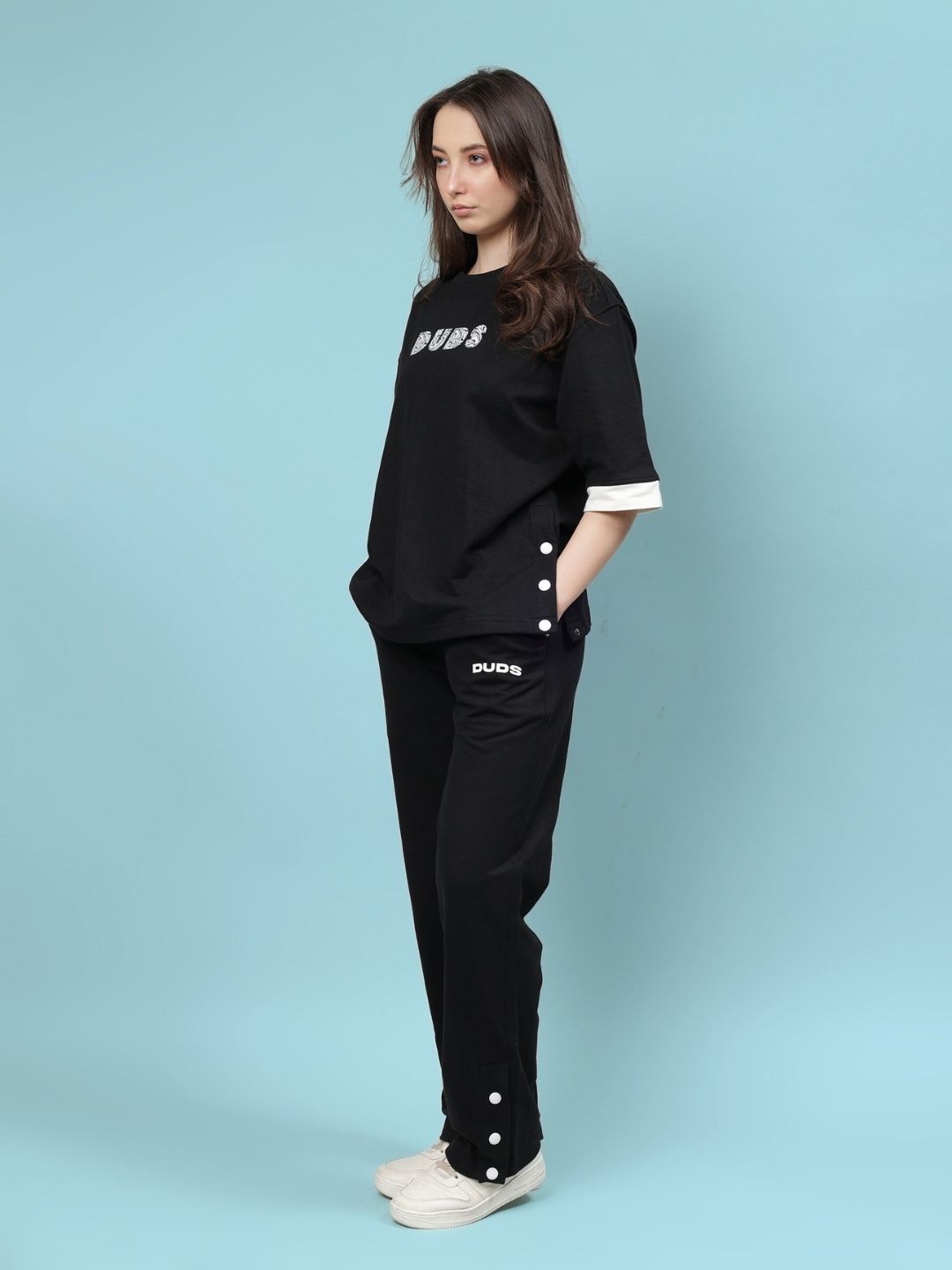 WOMEN'S WESENT RELAXED-FIT CO-ORD SET (BLACK)