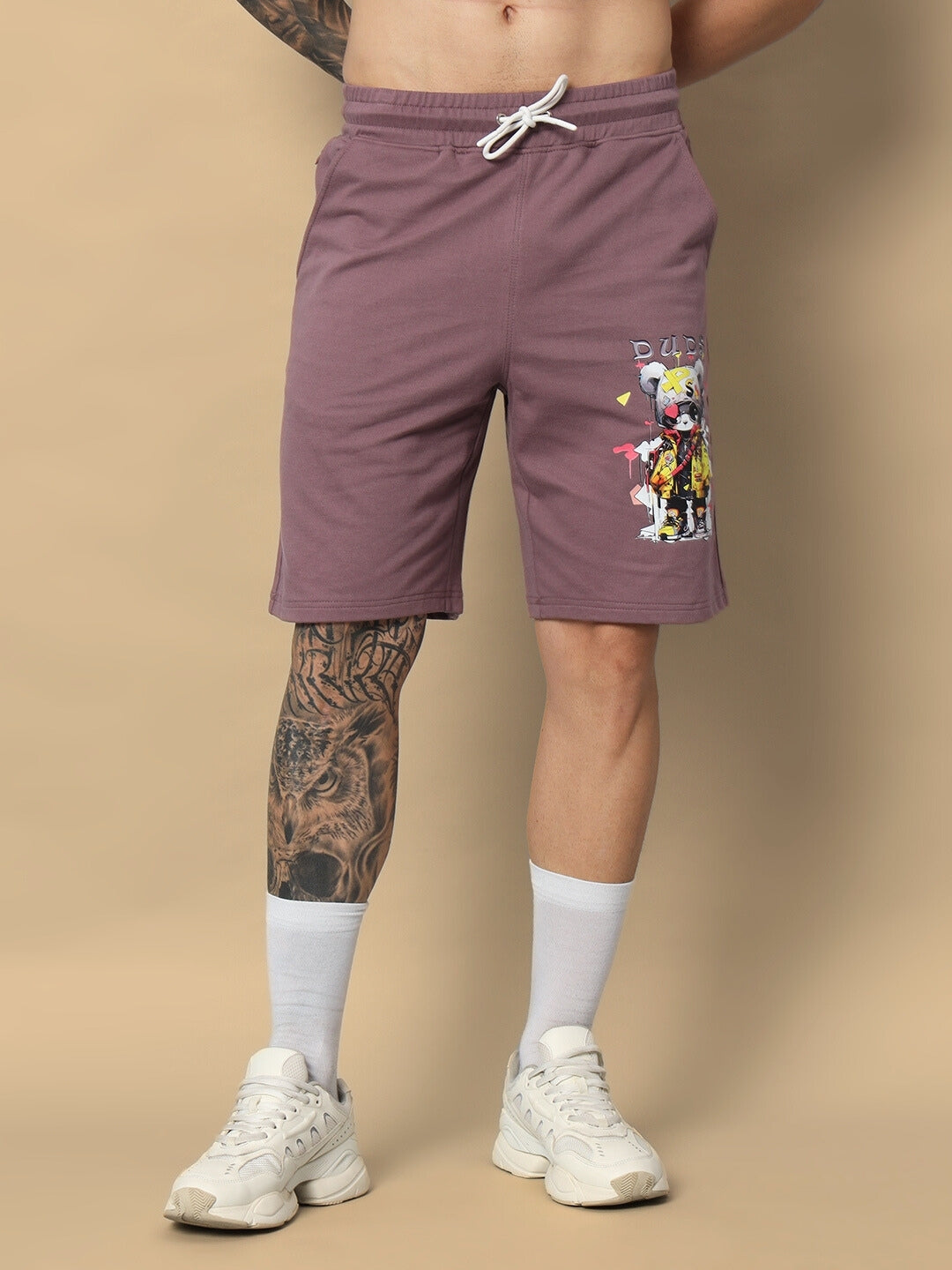 Cool Teddy Regular Fit Shorts (Chinese Voilet)