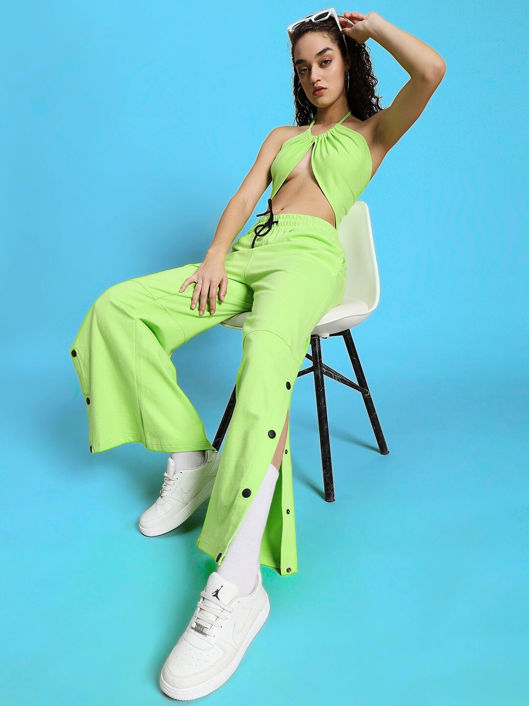 WOMEN'S BROOKE CO-ORD SET (NEON GREEN)