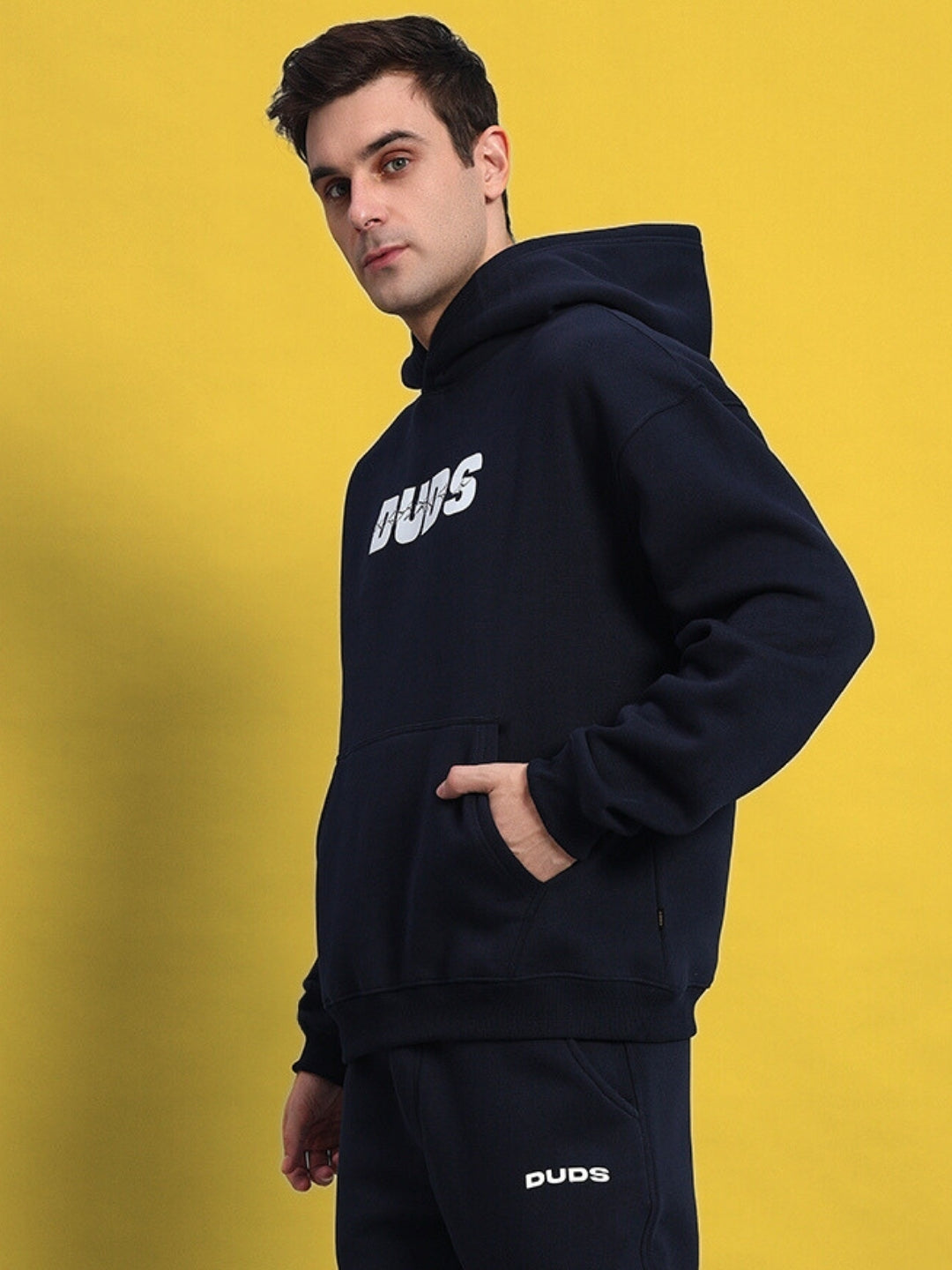 FIGHT NIGHT FLEECE HOODIE (NAVY BLUE)