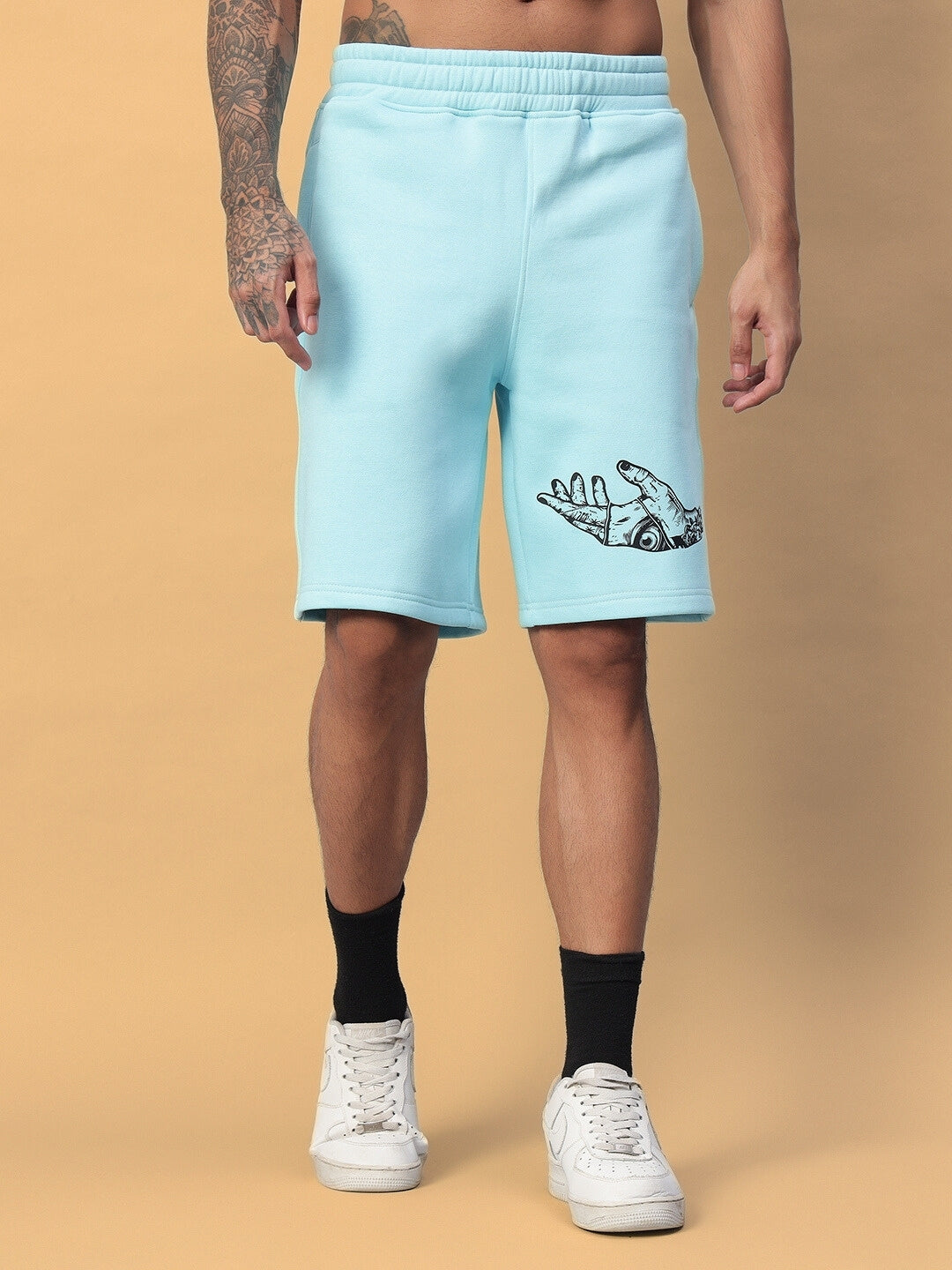 Demon Fleece Shorts (Sky Blue)