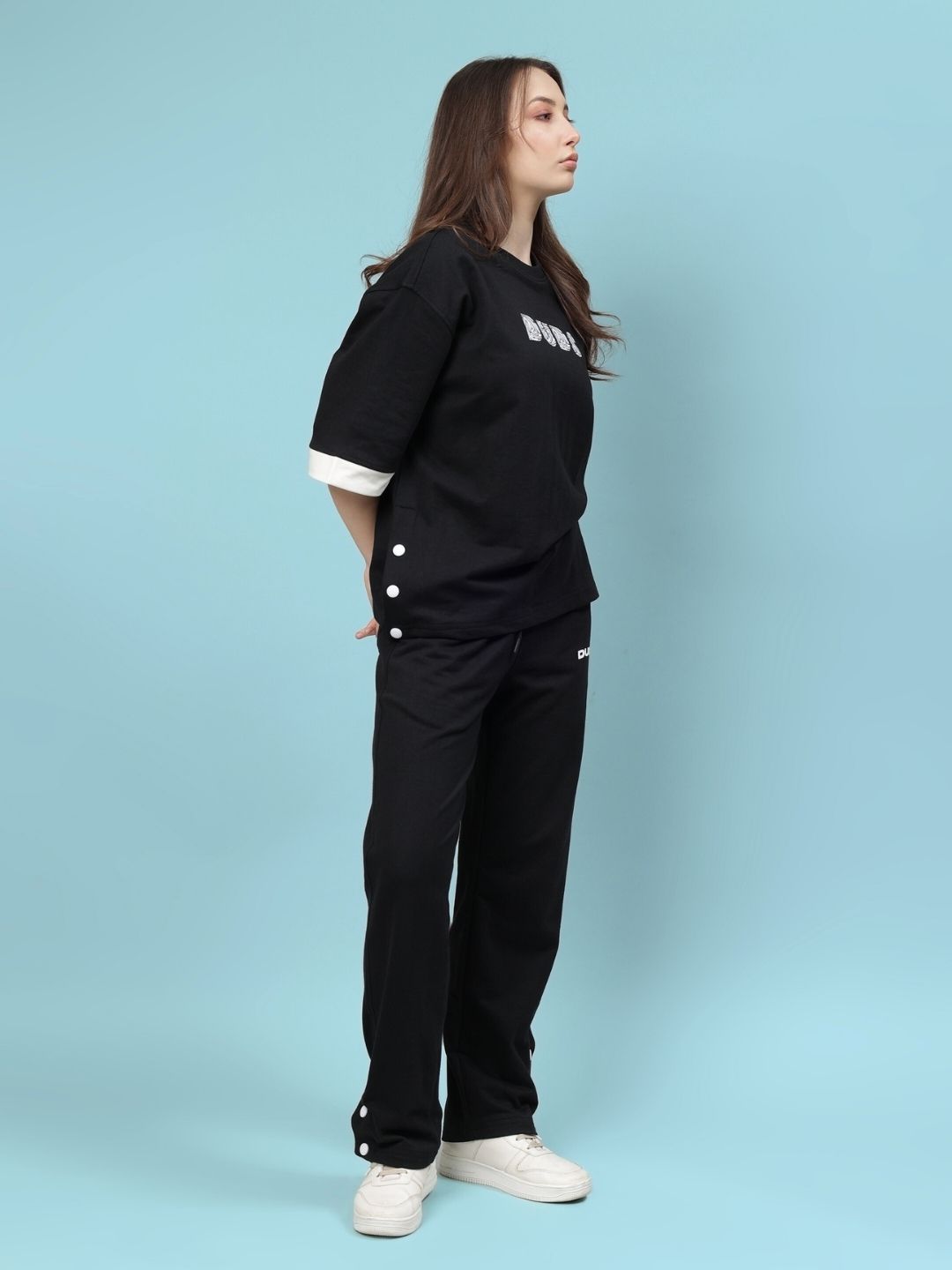 WOMEN'S WESENT RELAXED-FIT CO-ORD SET (BLACK)