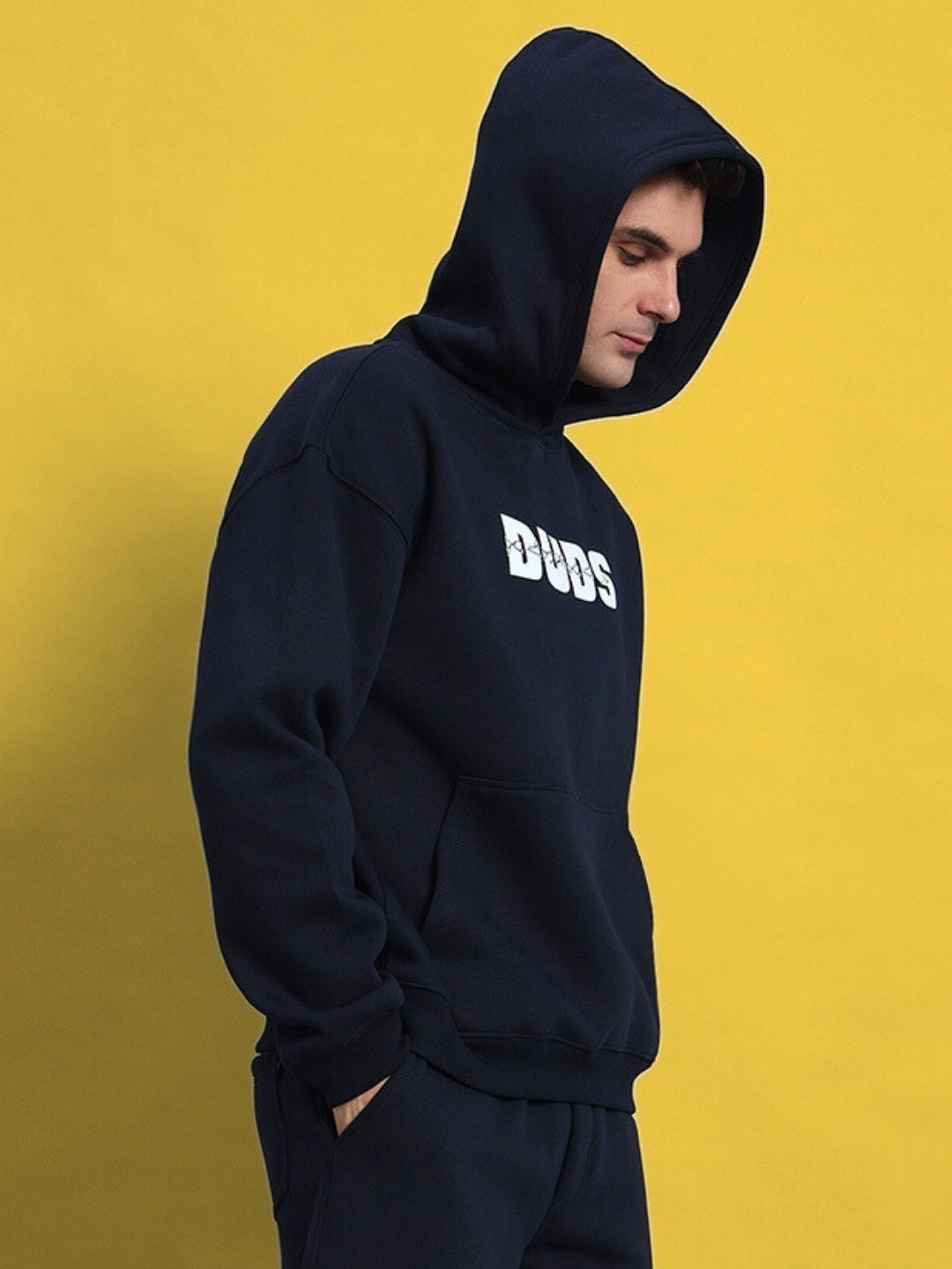 FIGHT NIGHT FLEECE HOODIE (NAVY BLUE)