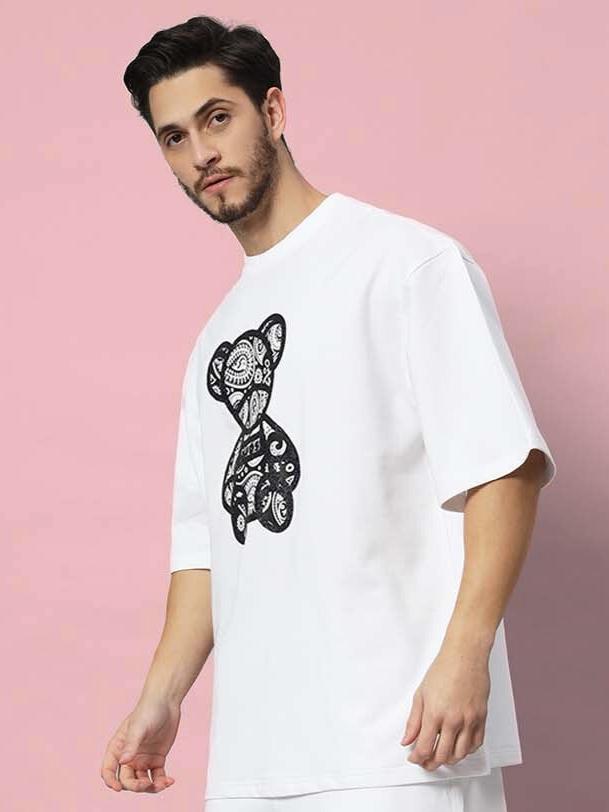 Shimmy Over-Sized T-Shirt (White)