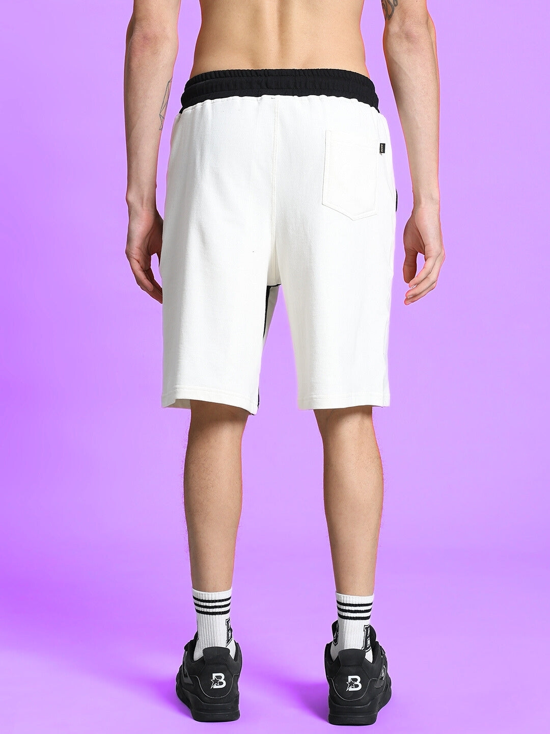 SPLINTER REGULAR FIT SHORTS (OFF WHITE)