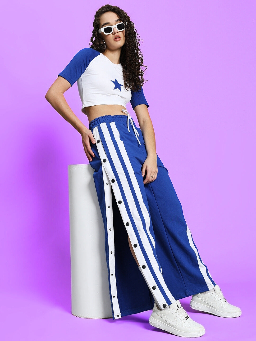 WOMEN'S ACHORM CO-ORD SET (R BLUE-WHITE)