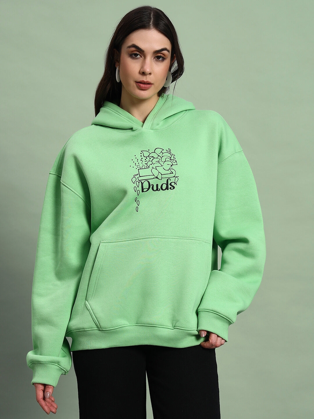 Women's Voodo Oversized Hoodie (Green)