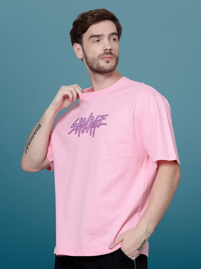 Octopus Over-Sized T-Shirt (Baby Pink) - Wearduds