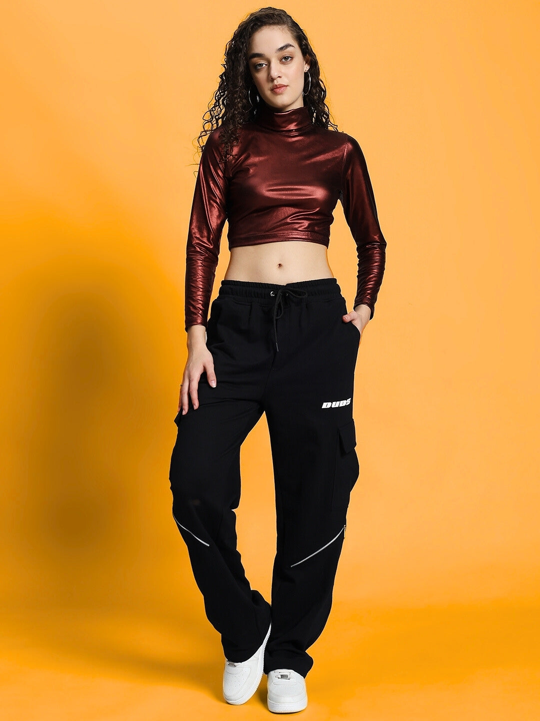 WOMEN'S STUPEFY CO-ORD SET (MAROON-BLACK)