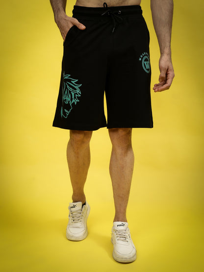 Kakashi Regular Fit Shorts (Black)