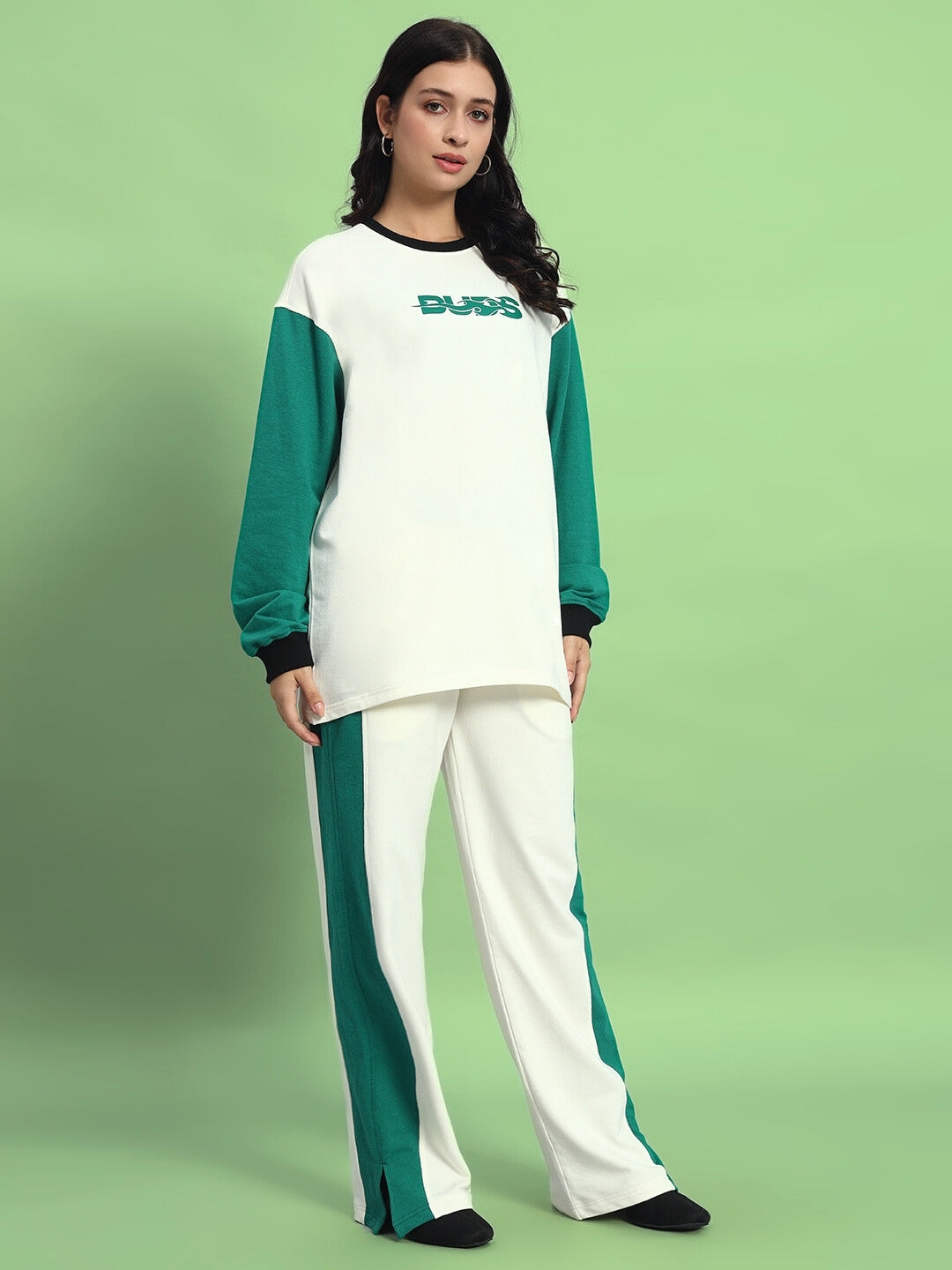 WOMEN'S ZINGY JOGGER (OFF WHITE-TEAL)