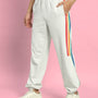 DUDS PRISM COLORFUL STRIPE JOGGERS (MELANGE GREY)