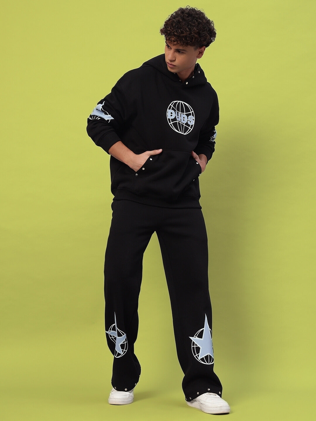 Global Fleece Co-Ord (Black)