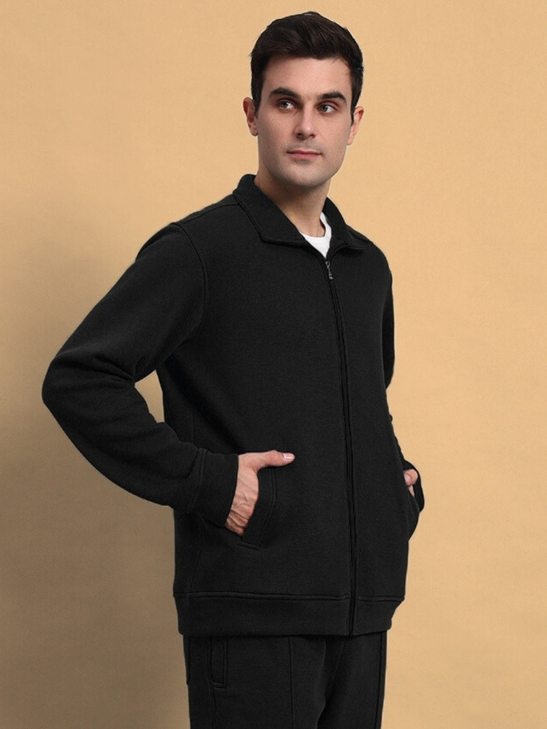 SHAGGY FLEECE JACKET (BLACK)