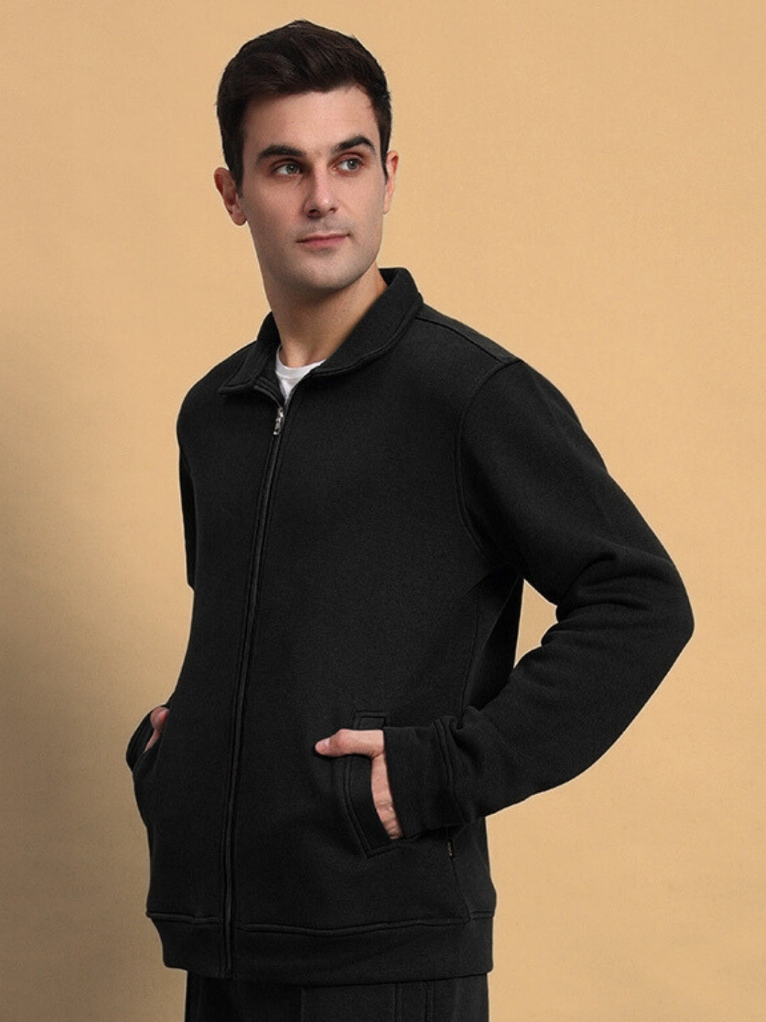 SHAGGY FLEECE JACKET (BLACK)